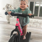 Strider 12” + Rocking Base - Helps Teach Baby How to Ride a Balance Bicycle - for Kids 6 Months to 4 Years - Easy Assembly & Adjustments