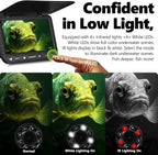 FishPRO® 2026 Upgrade NO.1 HD 1080P Underwater Fishing Camera 7'' IPS- w/10 000mAh (Ease to Use) Ice Fishing Camera Underwater  Fish Finder Camera for Ice Lake Boat Fishing w/USB-C  LED+IR  82ft