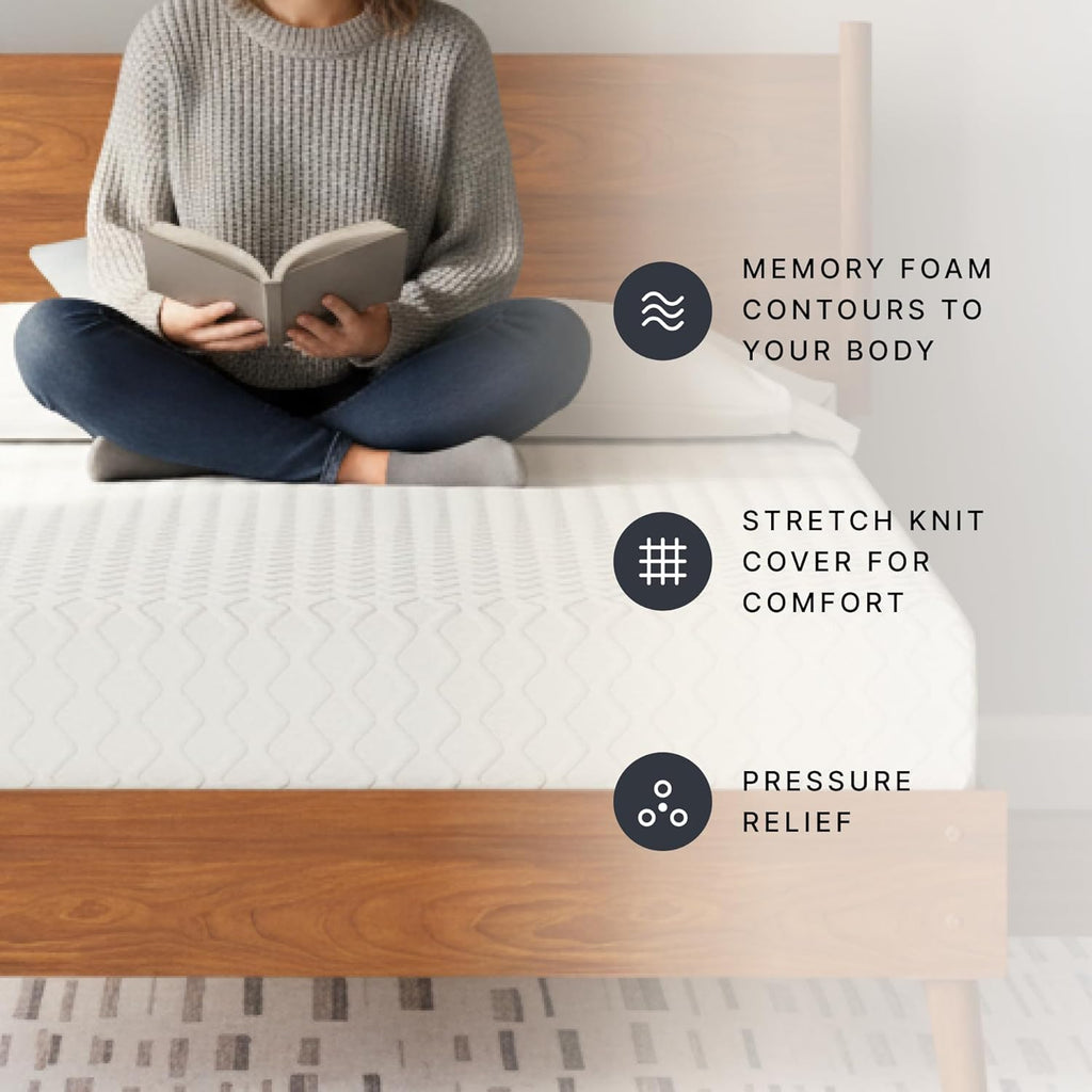 Signature Design by Ashley Chime Memory Foam 12" King Mattress with Thick Memory and Support Foam for Pressure Relief, Fiberglass Free, Mattress In A Box