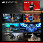 TCL 98-Inch Q65 QLED 4K UHD Smart TV with Google TV (98Q651G  2024 Model) Dolby Vision  Dolby Atmos  HDR Pro+  Game Accelerator Enhanced Gaming  Voice Remote  Works with Alexa  Streaming Television