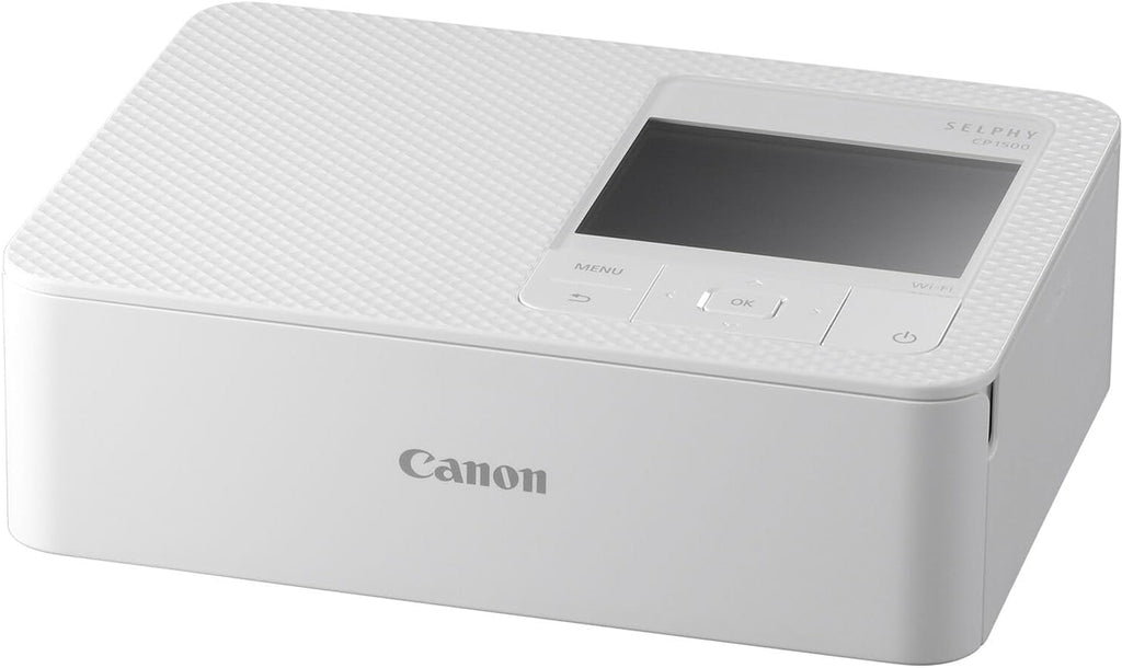 Canon Selphy CP1500 Wireless Compact Photo Printer (White) Bundle with KP-108IN Color Ink Paper Set (108 Sheets of 4x6 Paper + 3 Ink Cartridges) + Memory Card Holder + More