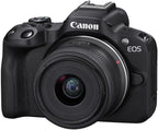 Canon EOS R50 Mirrorless Camera with 18-45mm Lens (Black) Bundle with 64GB Memory Card + Canon 200ES EOS Shoulder Bag (3 Items)
