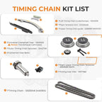 Autoexact Engine Timing Chain Kit w/VVT Sprocket & Tensioner Compatible with 4Cyl 2.4L Ecotec 2006-2017 Buick Chevy GMC Pontiac Saturn - Equinox Malibu Terrain HHR Verano Cobalt G6 Captiva 12588387