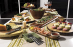 Lipper International 1174-7 Acacia Wave Bowl Set with Servers