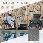 Sweetcrispy Zero Gravity Chairs, Set of 4 Portable Recliner Beach Camping Patio Outdoor Folding Lounge Chair with Cup Holder Trays and Adjustable Pillow for Poolside, Garden, Backyard, Lawn (Black)