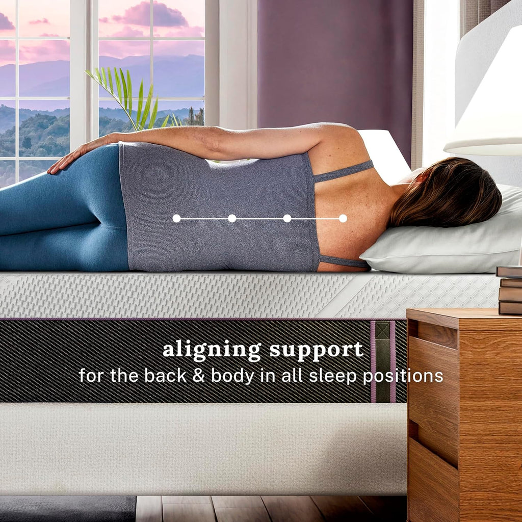 Sleep Innovations Shiloh 14 Inch Green Tea Memory Foam Mattress, King Size, Bed in a Box, Medium Feel