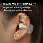 Sony LinkBuds Clip Open-Ear Truly Wireless Earbuds  Comfortable & Secure Fit  Lightweight Clip-On Design  Touch Controls  Ambient Sound Awareness  Water Resistant  Up to 37 Hrs of Playback  Black