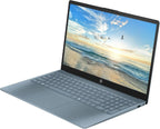 HP 15.6" Business Laptop with Microsoft Office 365  16GB RAM 128GB UFS  Quad-Cores Intel Processor  Windows 11  PLUSERA Earphones & 8-in-1 Hub Included  Moonlight Blue