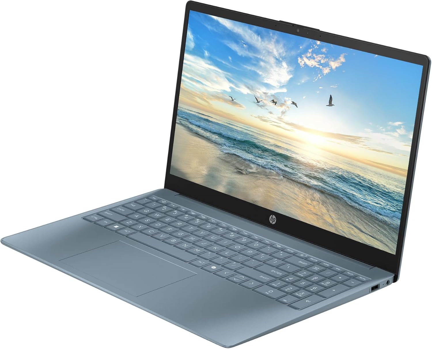 HP 15.6" Business Laptop with Microsoft Office 365  16GB RAM 128GB UFS  Quad-Cores Intel Processor  Windows 11  PLUSERA Earphones & 8-in-1 Hub Included  Moonlight Blue