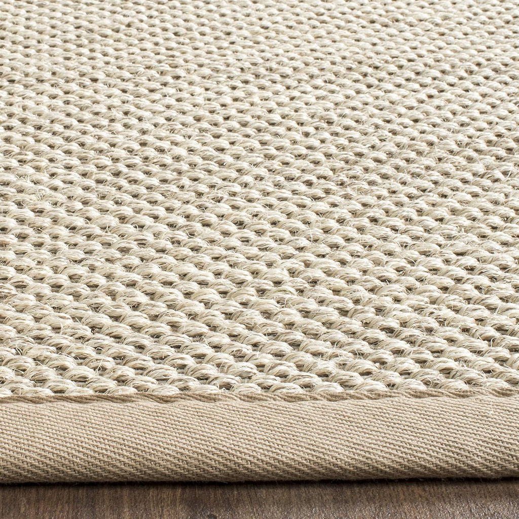 SAFAVIEH Area Rug 9x12 - Natural Fiber Collection - Large - Marble & Linen Color, Sisal, Woven Design with Border (NF143B)