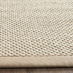 SAFAVIEH Area Rug 9x12 - Natural Fiber Collection - Large - Marble & Linen Color, Sisal, Woven Design with Border (NF143B)