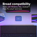 Crucial X10 2TB Portable SSD  Up to 2 100MB/s  USB 3.2 USB-C  External Solid State Drive  Compatible with Windows  Mac & Android  Durable Storage for Games  Photos & Files  Blue - CT2000X10SSD9-02