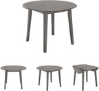 Signature Design by Ashley Shullden Casual Round Dining Small Drop Leaf Table, Seats up to 4, Gray