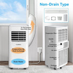 Portable Air Conditioners,8500 BTU portable ac up to 360 Sq,3 IN 1 with Remote Control,Sleep Mode, Windows kit,White