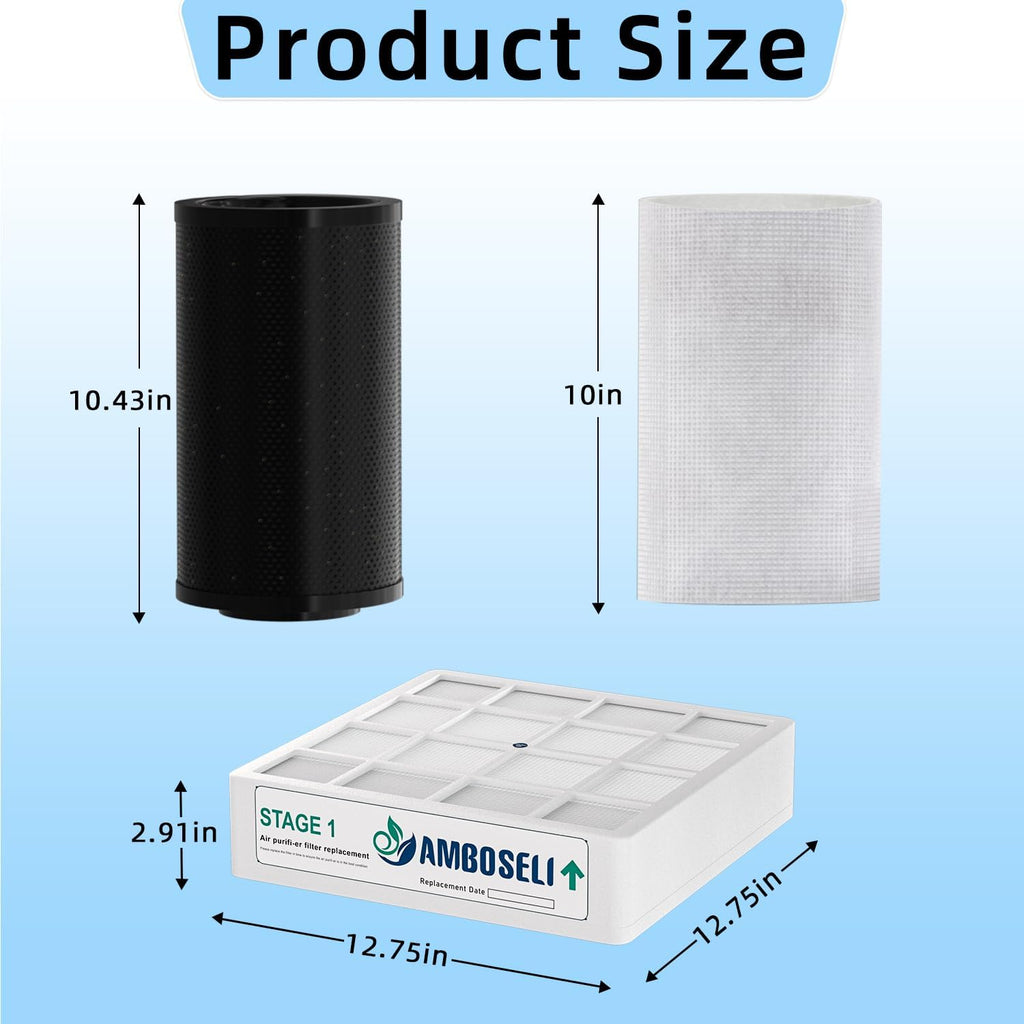 9 Pack Air filte-r Replacement Bundle Compatible with IQAir GC Series Air Purifie-r, True HEPA Replacement, and Activated Carbon Replacement