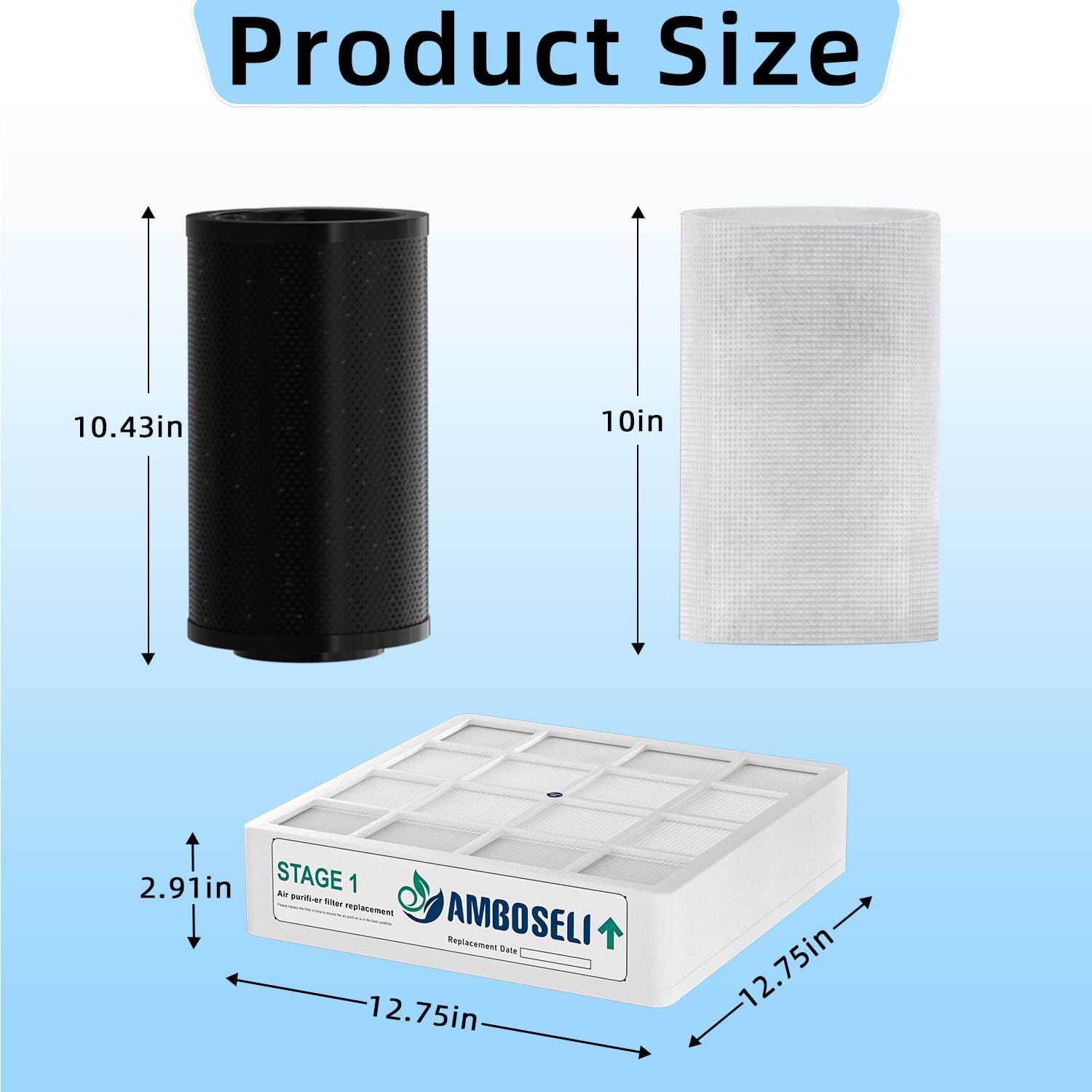 9 Pack Air filte-r Replacement Bundle Compatible with IQAir GC Series Air Purifie-r, True HEPA Replacement, and Activated Carbon Replacement