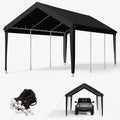 12 x 20 Ft Carport Replacement Cover, Heavy Duty Outdoor Car Tarp Canopy, Waterproof & UV Protected Tear Oxford Tarp with Ball Bungees (Frame is Not Included)