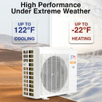 Cooper & Hunter 9,000 BTU 230V Hyper Heat Ductless Mini Split Air Conditioner & Heat Pump – 26 SEER2 Inverter System – Heats Down to -22F – Includes 16FT Installation Kit – Midnight Black