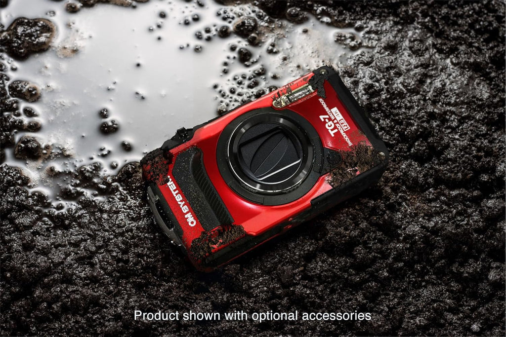 OM System OLYMPUS Tough TG-7 Red Underwater Camera  Waterproof  Freeze Proof  High Resolution Bright  4K Video 44x Macro Shooting (Successor Olympus TG-6)