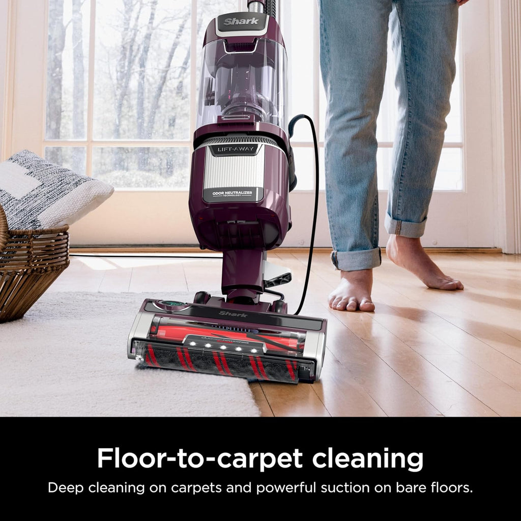 Shark LA702 Rotator Pet Lift-Away ADV Upright Vacuum with DuoClean PowerFins HairPro & Odor Neutralizer Technology, Wine Purple