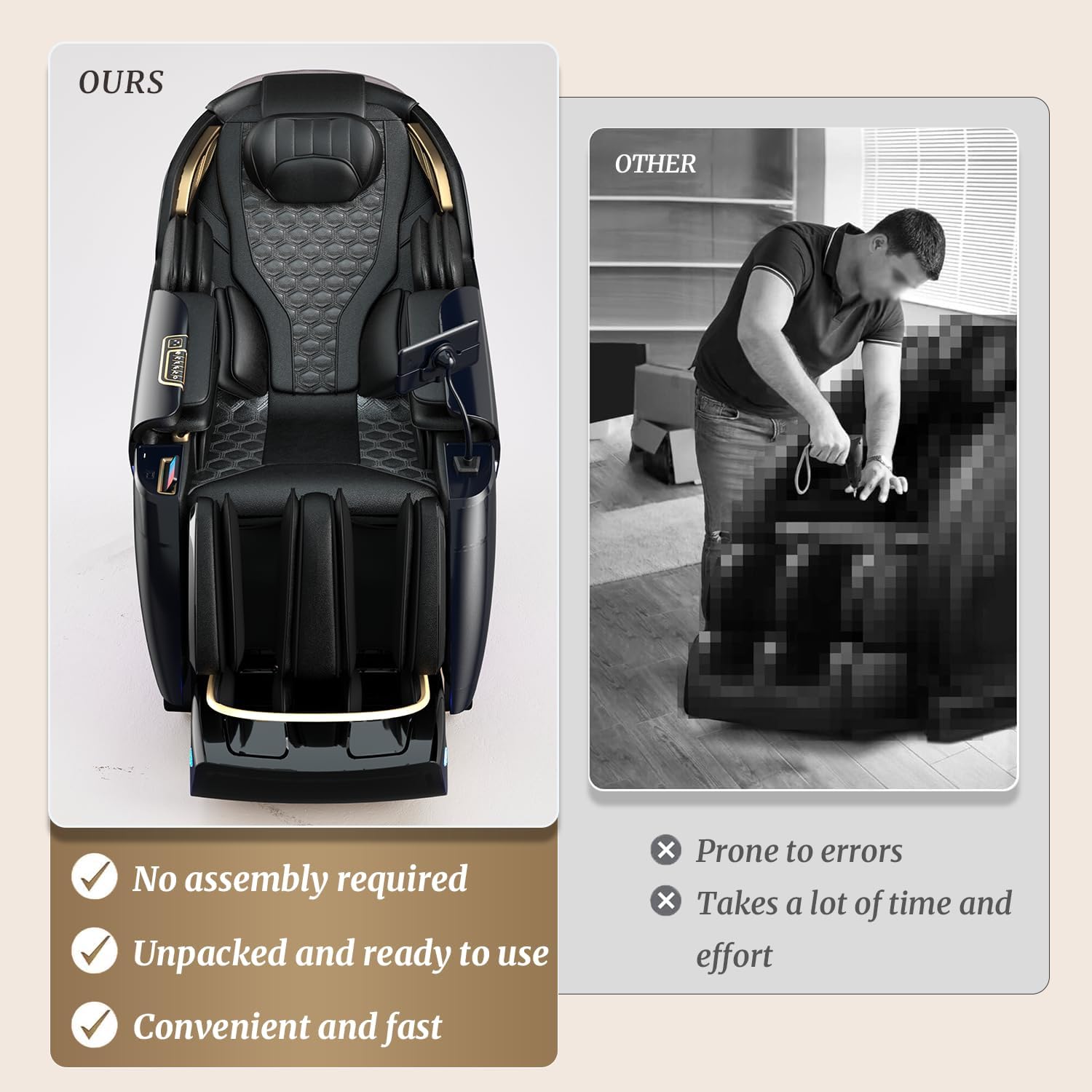 4D Zero Gravity Massage Chair,52" SL-Track Sliding Massages,AI Voice Control System,LCD Touch Screen,52 Airbags Soft Massage,Body Scan and Calfrest Extension Massage Chairs Full Body, Wireless Charger