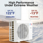Cooper & Hunter 36,000 BTU 230V Single Zone Wall Mount Ductless Mini Split Air Conditioner & Heat Pump – 19.5 SEER2 – 25FT Installation Kit – Pre-Charged Inverter System