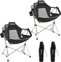 KingCamp Hammock Camping Chair, Swinging Portable Camp Chairs for Adults, 400lbs Heavy Duty Oversized Folding Rocking Chair with Adjustable Recline, Aluminum Alloy Frame for Outdoor Patio Beach Sport