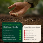 Ultimate Non-GMO Heirloom Survival Seed Vault – 23 000 Open-Pollinated Vegetable  Herb & Fruit Seeds for Planting – 144 Varieties for All USDA Hardiness Zones – Long Term Emergency Preparedness Seeds