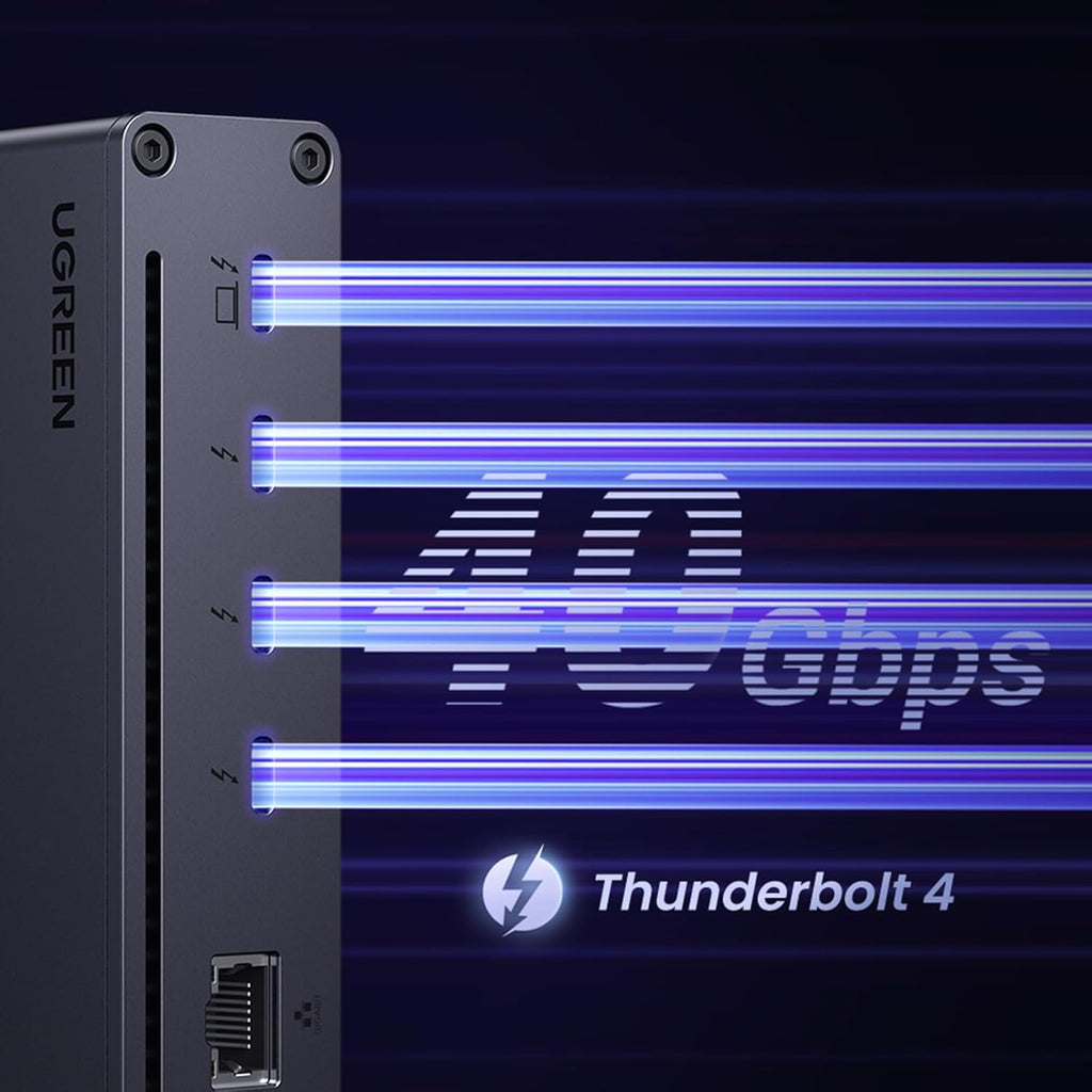 UGREEN Thunderbolt 4 Dock 8-in-1 40Gbps TB4 Hub 3 x TB 4 Dual 4K@60Hz or Single 8K Display  85W Charging  Gigabit Ethernet  3 x USB A 3.2. Revodok Max 208 for Mac M1/M2/M3/M4 Pro/Max