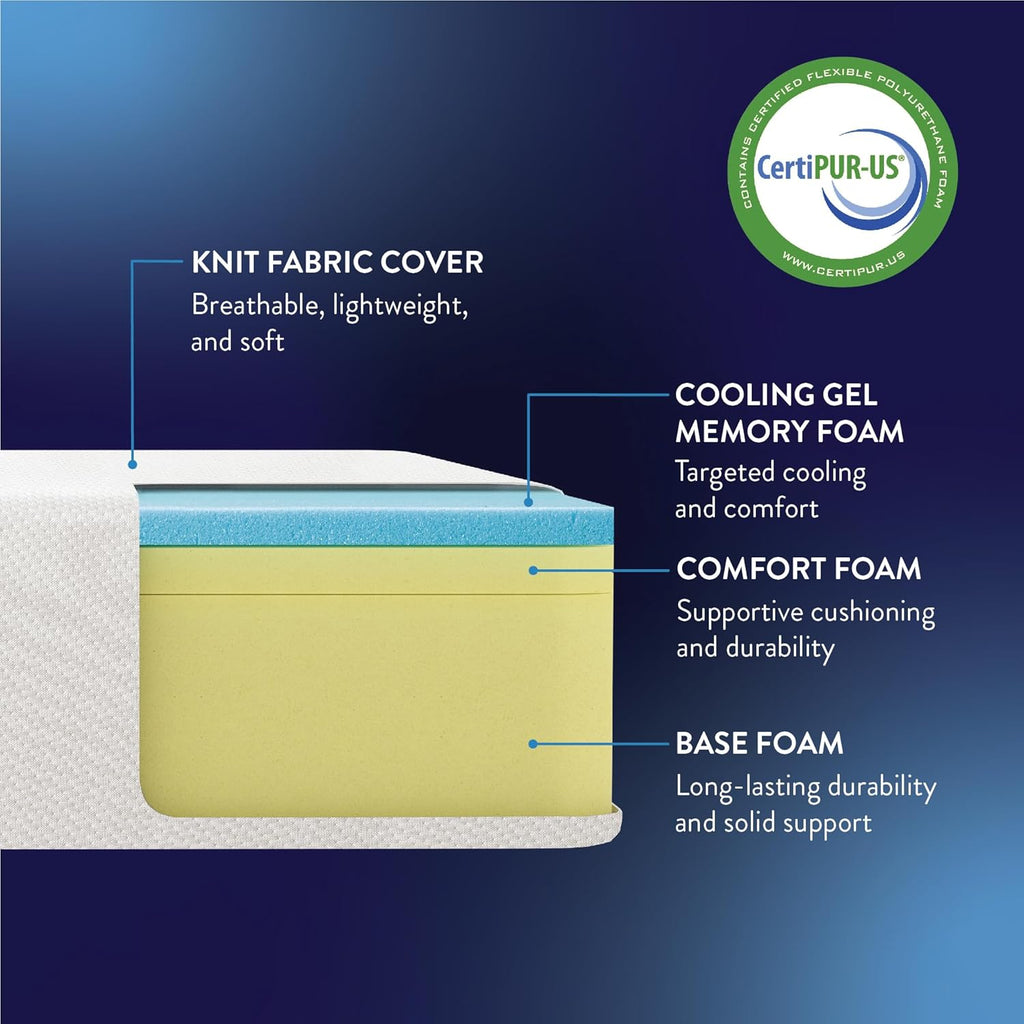 Best Price Mattress 12 Inch Memory Foam Mattress, Medium Firm, Cooling Gel Infused, Certified Safe Foams & Fabric, Mattress in a Box, Queen