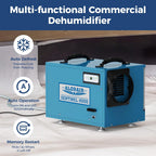 ALORAIR Wi-Fi Crawlspace Dehumidifier, 113 Pint with Drain Hose for Crawl Space, Basement, Commercial and Water Damage Restoration, Compact and Portable, Auto-Defrost