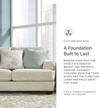 Signature Design by Ashley Monaghan Vintage Loveseat with Accent Pillows, Reversible Cushions and Rolled Arms, Beige