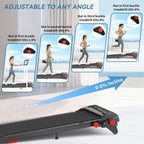 Walking Pad with Handle Bar and Incline, 3 in 1 Under Desk Treadmill with Hiking Mode, 2.5HP Low Noise Walking Treadmill Pad with Remote Control,Portable Treadmills for Home Office, Led Display