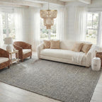 SAFAVIEH Area Rug 8x10 - Natural Fiber Collection - Large - Light Grey, Handmade Chunky Textured Jute, Thick (NF447G)