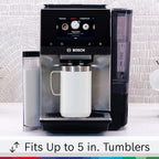 Bosch 800 Series Fully Automatic Espresso and Coffee Machine – 36 Drinks with Coffee World, Cold Brew, Double Cup, Integrated Milk Container, Smart Features, in Silver TQU60307