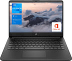 HP Portable Laptop  Student and Business  14" HD Display  Intel Quad-Core N4120  4GB DDR4 RAM  64GB eMMC  1 Year Office 365  Webcam  SD Card Reader  HDMI  Wi-Fi  Windows 11 Home  Black  KKE Mousepad