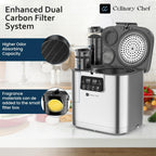 MAGNAVOX Home Culinary Chef Series, 1GALLON Smart Electric Food Waste Composter, Stainless Steel