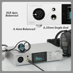 TOPPING DX5 II Hi-Res DAC & Headphone Amp Combo – Dual ES9039Q2M  X-Hybrid Amp  10-Band PEQ  LDAC Bluetooth 5.1  4.4mm Balanced & 6.35mm Headphone Output  Preamp Mode  12V Trigger (Silver)