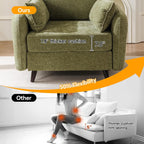 Oversized Accent Chair with All Seats Storage,Comfy Living Room Chairs with 2 Throw Pillow,Upholstered Mid-Century Armchair,24.5'' Deep Seat,Reading Chair for Bedroom,Office,Chenille,Green