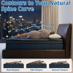 inight 12 Inch King Size Hybrid Mattress, Medium Firm Support for Average Weight (130-230lbs), Supportive Nebulign Foam & Silent Pocket Coils, Fiberglass-Free, CFR 1633 Compliant