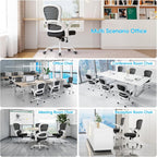 TRALT Office Chair - Ergonomic Office Chair with Back Support, Home Office Desk Chairs, 330lbs Wide Seat Big and Tall Office Chairs, Comfy Desk Chair for Work, Study, Office, Gaming (White Black)