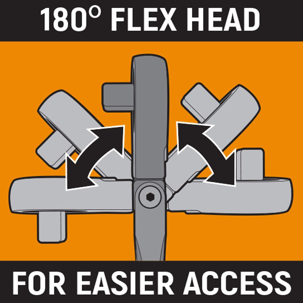 GEARWRENCH 3 Pc. 1/4", 3/8" & 1/2" Drive 90 Tooth Dual Material Locking Flex Head Ratchet Set - 81298T, Multi, One Size