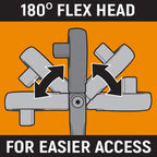 GEARWRENCH 3 Pc. 1/4", 3/8" & 1/2" Drive 90 Tooth Dual Material Locking Flex Head Ratchet Set - 81298T, Multi, One Size