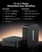 ACEMAGICIAN Kron Mini K1 Mini PC  Ryzen 7 7730U  32GB DDR4 1TB SSD Mini Computers  Small Light Gaming PC 4K@60Hz Triple Display  Mini Desktop WiFi6 | Bluetooth 5.2 | Dual Channel | Auto Power On