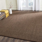SAFAVIEH Area Rug 8x10 - Natural Fiber Collection - Large - Brown, Sisal, Woven Design with Border (NF443D)