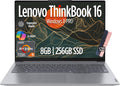Lenovo ThinkBook 16 Gen 7 Business Laptop  16" FHD+ Display  AMD Ryzen 5 7535HS (> i7-1355U)  8GB DDR5 RAM  256GB SSD  KB Backlit  Webcam  Ethernet  Wi-Fi 6  Windows 11 Pro w/Copilot  MAJ DESKPAD