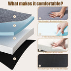 Trifold Mattress Queen Size 4 Inch - Foldable Memory Foam Mattress for Camping, Travel, RV, Guest Bed & Yoga - No Slip Bottom, Washable Cover with Handles - Portable Folding Floor Cushion 78"x58"x4"