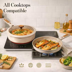 CAROTE 18Pcs Ceramic Cookware Set with Detachable Handle, Pots and Pans Set Non Stick, Non Toxic Cookware Set Removable Handles, Induction Kitchen Cookware Sets, Dishwasher/Oven Safe