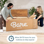 Bare Home Queen Mattress - Medium Firm - Extra Thick Visco Elastic Memory Foam - CertiPUR-US Certified - Support & Pressure Relief - Minimal Motion Transfer - 100 Night Trial