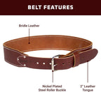 Occidental Leather 3" Ranger Leather Work Belt - Medium, OxyRed - Bridle Leather, Heavy-Duty Steel Roller Buckle, Edge Stitched - Made in USA